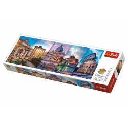 Obrázek Puzzle Koláž pamiatky Taliansko panoráma 500 dielikov 66x23,7cm
