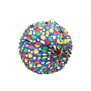 Obrázek Lampion koule průměr 30cm 2 barvy v sáčku (bez hůlky) karneval