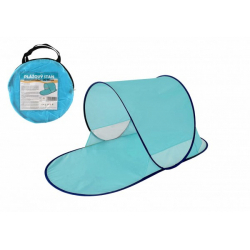 Obrázek Stan plážový s UV filtrem 140x70x62cm samorozkládací polyester/kov ovál modrý v látkové tašce