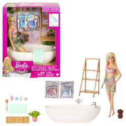 Obrázek Barbie PANENKA A KOUPEL S MÝDLOVÝMI KONFETAMI BLONDÝNKA
