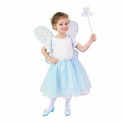 Obrázek Dětský kostým tutu sukně víla Modřenka se svítícími křídly