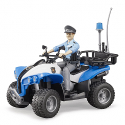 Obrázek Bruder BWORLD modrá čtyřkolka policie s figurkou