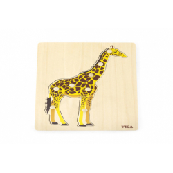 Obrázek Dřevěná montessori vkládačka - žirafa