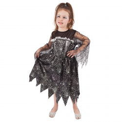 Obrázek Dětský kostým čarodějnice s pavučinou (M) e-obal