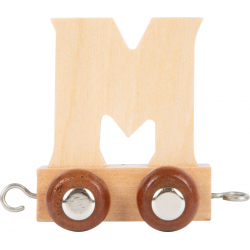 Obrázek Dřevěný vláček vláčkodráhy abeceda písmeno M
