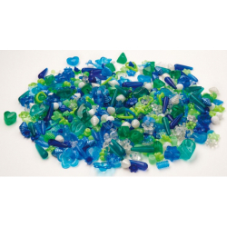 Obrázek Korálky plastové big- 1000ks modrozelené
