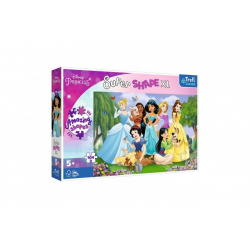 Obrázek Puzzle 104 XL Super Shape Princezny v zahradě/Princezny 60x40cm v krabici 40x27x6cm