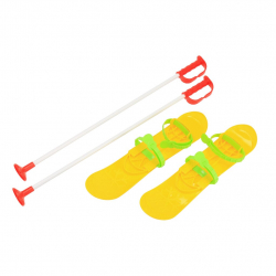 Obrázek Dětské lyže s vázáním a holemi Baby Mix BIG FOOT 42 cm žluté