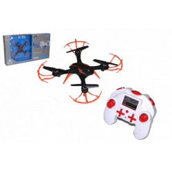 Obrázek Dron RC létající bez kamery plast 18x18cm 2,4GHz + dobíjecí pack v krabici 50x28x7cm