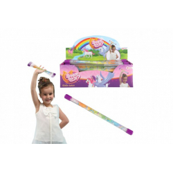 Obrázek Hůlka se třpytkami jednorožec plast 31 cm 36ks v boxu karneval