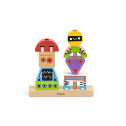 Obrázek Dřevěné kostky Viga Robot
