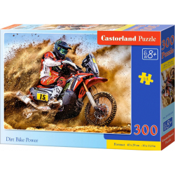 Obrázek Puzzle 300 dílků - Motokrosový závodník na poušti