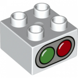 Obrázek LEGO<sup><small>®</small></sup> DUPLO<sup><small>®</small></sup> - Kostička 2x2 č. 159, Bílá