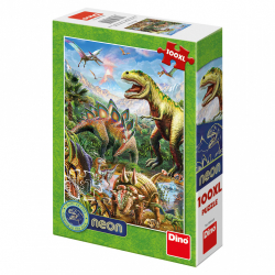 Obrázek Puzzle Svět dinosaurů 100DXL neon