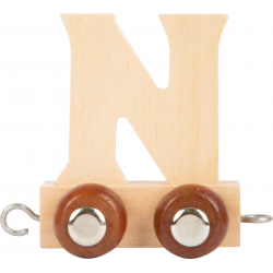 Obrázek Dřevěný vláček vláčkodráhy abeceda písmeno N