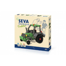Obrázek Stavebnica Seva Doprava Traktor plast 384 dielikov v krabici 35x33x5cm 5+