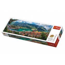 Obrázek Puzzle Kotor, Montenegro panoráma 500 dielikov 66x23,7cm