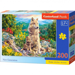 Obrázek Puzzle Castorland 200 dílků premium - Nová generace vlků