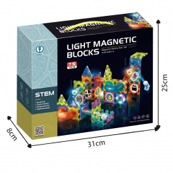 Obrázek Kuličkodráha magnetická se světlem 75 ks
