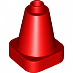 Obrázek LEGO<sup><small>®</small></sup> DUPLO<sup><small>®</small></sup> - Kužel 2x2x2, Světle červená