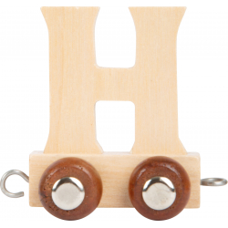 Obrázek Dřevěný vláček vláčkodráhy abeceda písmeno H