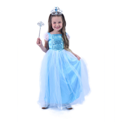 Obrázek Dětský kostým modrá Princezna (S)