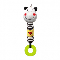 Obrázek Plyšová pískací hračka s kousátkem Baby Ono zebra Zack