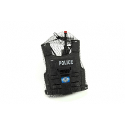 Obrázek Sada policejní pistole a přilba s doplňky plast 38cm