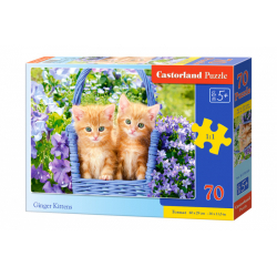Obrázek Puzzle Castorland 70 dílků premium - Zrzavá koťata