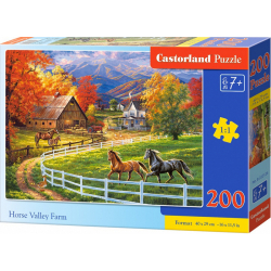 Obrázek Puzzle Castorland 200 dílků premium - Koňská farma v údolí