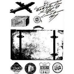 Obrázek Gelová razítka - Cestování - letadlo, kufr