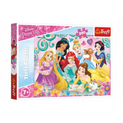 Obrázek Puzzle Šťastný svět princezen/Disney Princess 200 dílků 48x34cm v krabici 33x23x4cm