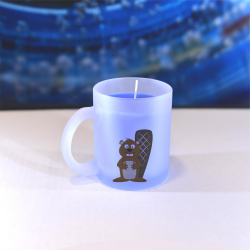 Obrázek Vonná svíčka Veselá zvířátka - Bobr - modrá, vanilka