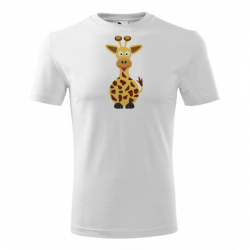 Obrázek Pánské Tričko Classic New - Veselá zvířátka - Žirafa, vel. S - bílá