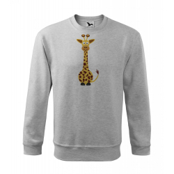 Obrázek Mikina Essential - Veselá zvířátka - Žirafa, vel. 12 let - šedý melír