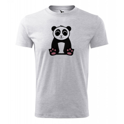 Obrázek Pánské Tričko Classic New - Tučňák a jeho kamarádi - #2 panda velká, vel. S - šedý melír