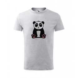 Obrázek Dětské Tričko Classic New - Tučňák a jeho kamarádi - #2 panda velká, vel. 6 let - šedý melír