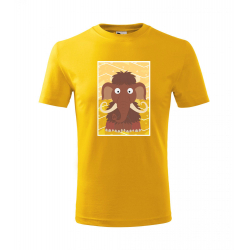 Obrázek Dětské Tričko Classic New - Veselá zvířátka - Mamut, vel. 6 let - žlutá