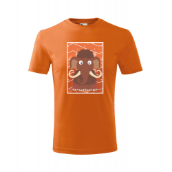 Obrázek Dětské Tričko Classic New - Veselá zvířátka - Mamut, vel. 6 let - oranžová