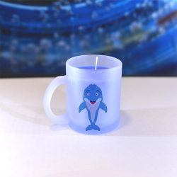 Obrázek Vonná svíčka Veselá zvířátka - Delfínek - modrá, vanilka