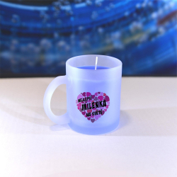 Obrázek Vonná svíčka Nejlepší na světě Milenka - modrá, vanilka