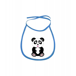 Obrázek Dětský bryndák Veselá zvířátka - Panda - modrý