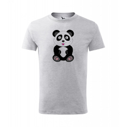 Obrázek Dětské Tričko Classic New - Veselá zvířátka - Panda, vel. 6 let - šedý melír