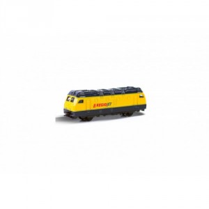 Obrázek Lokomotiva/Vlak RegioJet 9cm kov/plast na volný chod v krabičce 10,5x5x4,5cm