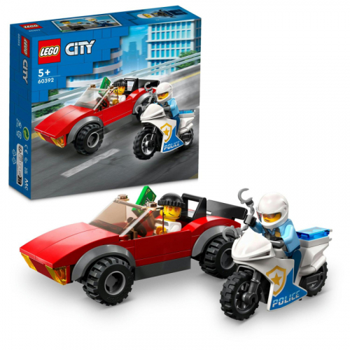 Lego City 60392 - Honička auta s policejní motorkou