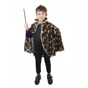 karnevalový kostým plášť čarodějnický černý, dětský