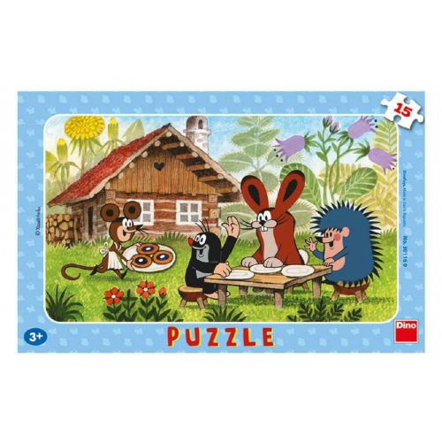 Obrázek Puzzle Krtek na návštěvě 15 dílků