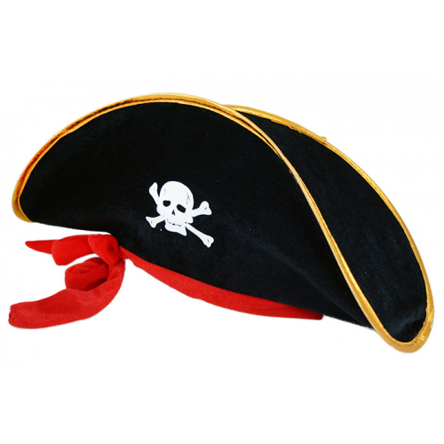 klobouk kapitán pirát se stuhou, dospělý
