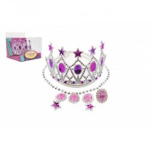 Obrázek Sada krásy korunka,náušnice,náhrdelník plast v krabičce 15x12x16cm karneval