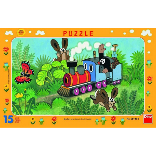 Obrázek Puzzle Krtek a lokomotiva 15 dílků